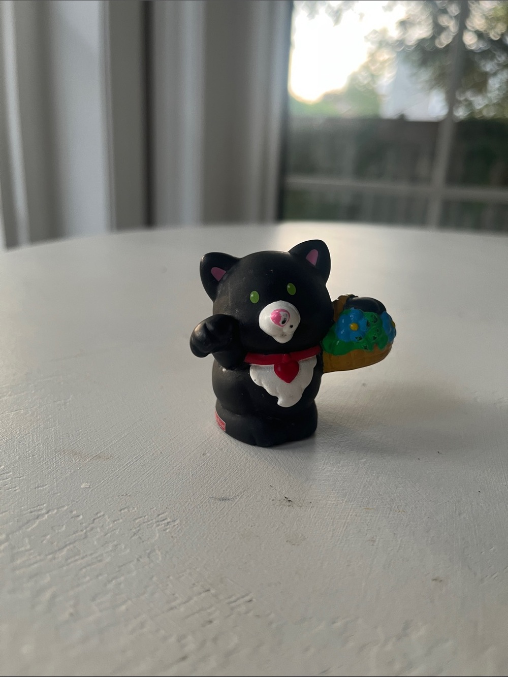 Little People Black Cat with Flower Basket